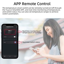 Tuya WiFi Smart Home Temperature And humidity Control APP Control Switch Sensor