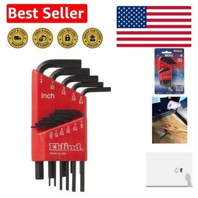 Professional 11-Piece Hex-L Key Set - SAE Sizes .050 to 1/4, Rust Resistant