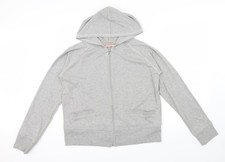 Womens UK Size 16 Vivid Grey Full Zip Hoodie