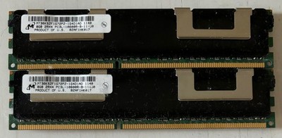 16GB (2x8GB) Micron 8GB 2Rx4 PC3L-10600R DDR3 MT36KSZF1G72PZ-1G4D Server Memory