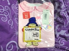 Vintage Sears Paddington Bear Infant Sleep 'N Play Suit Pink Size 18 Months