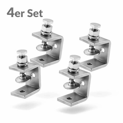 QWORK C Zwingen 4er Set Edelstahl Klemmen Metall DIY Werkstatt