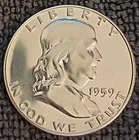1959 PROOF CU Franklin Half Dollar, WOW, 67YO Great Coin, GREAT PRICE! FRS