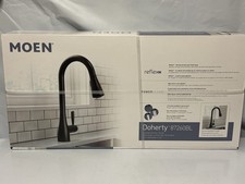 MOEN 87260BL Doherty Single Handle Pull-Down Sprayer Kitchen Faucet Matte Black