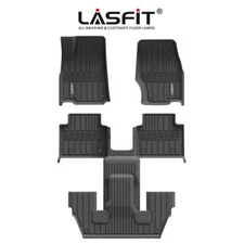 For 2021-2025 Jeep Grand Cherokee L All Weather Floor Mats 3Row Black TPE Liners