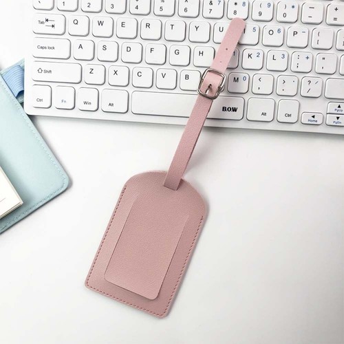 2PCS Leather Luggage Tags Suitcase Id Card Name Label Baggage Travel Address - Picture 19 of 20