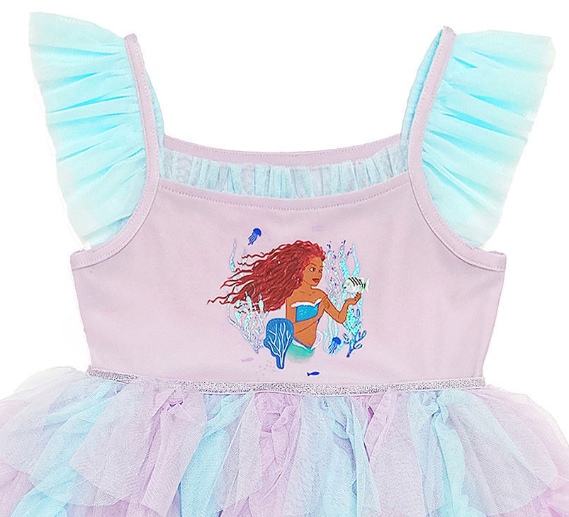 Disney The Little Mermaid Ariel Girls Dress Tutu Toddler Outfit 2T 3T 4T  Movie