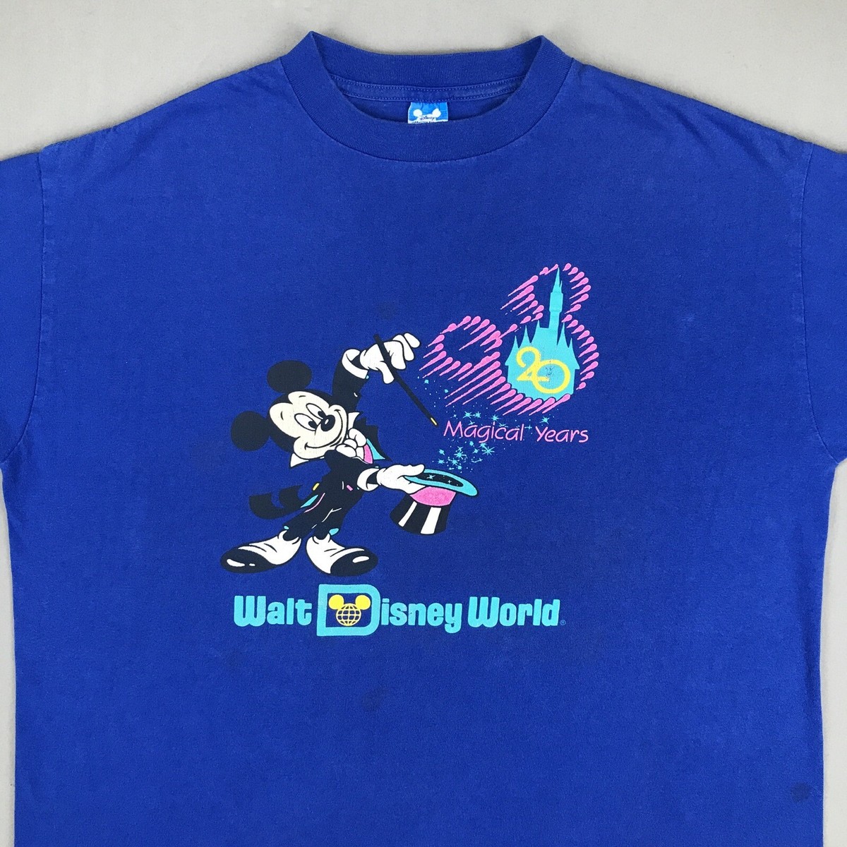 vintage 90s MICKEY MOUSE WALT DISNEY WORLD 20 MAGICAL YEARS T