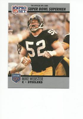 MIKE WEBSTER 1990 PS Super Bowl Supermen card #73 Pittsburgh