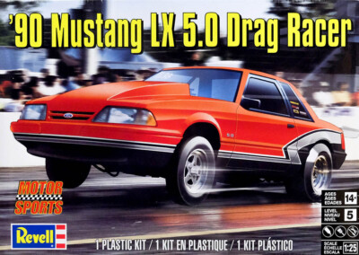 1990 Ford Mustang LX 5.0 Drag Racer 1:25 Model Kit Bausatz Revell 4195