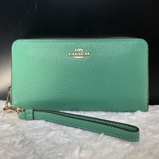 coach pebble leather wallet