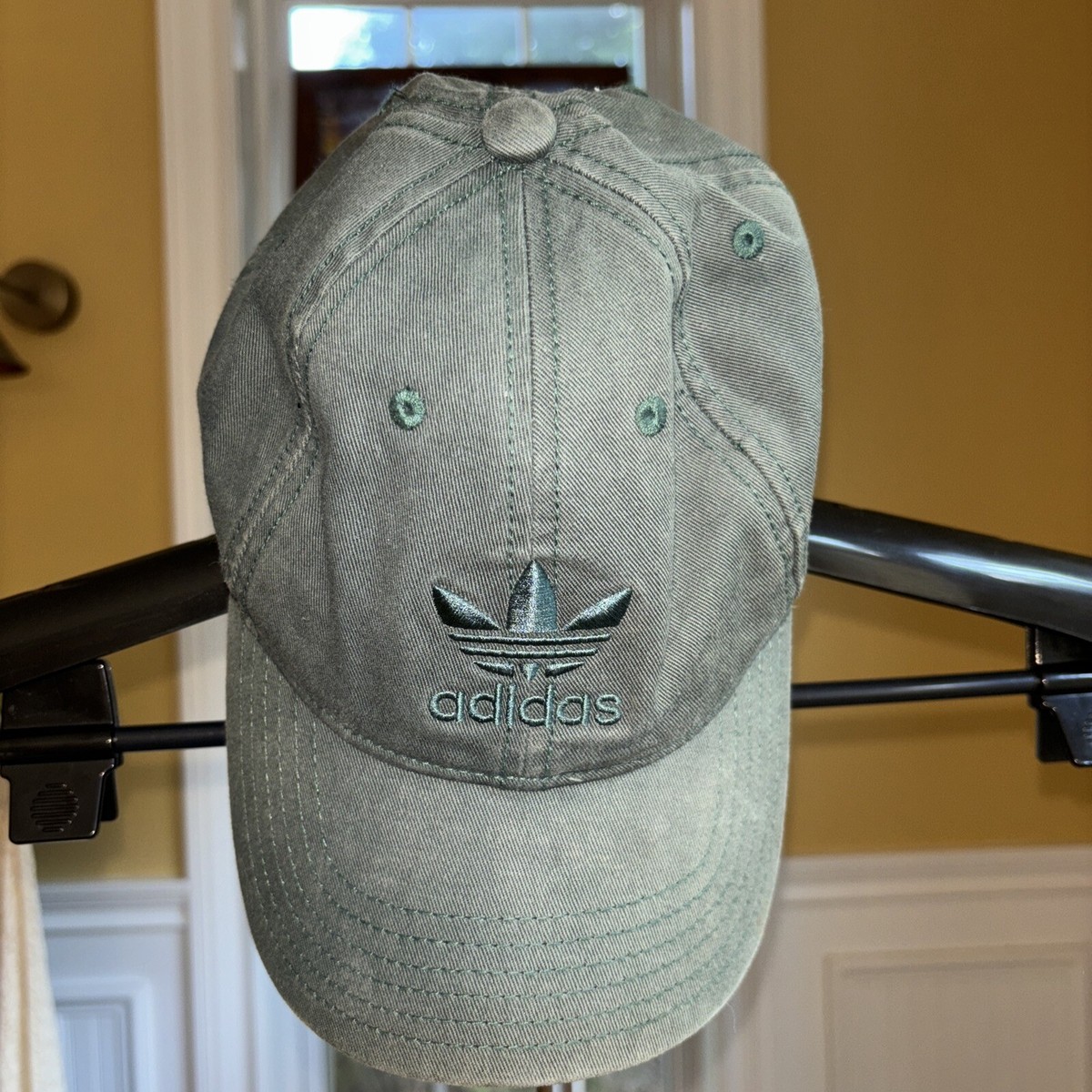Adidas Unisex Strapback Baseball Cap Hat Green/Olive - Main Image