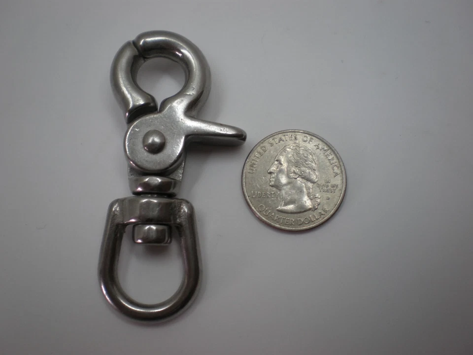 20pcs Stainless Steel Swivel Trigger Clip Lobster Clasp Snap Hook FAST SHIPPING! - Image 4 of 4