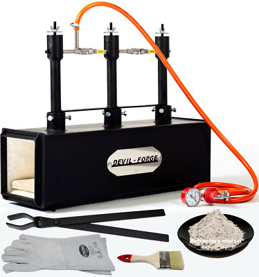 DFPROF3 GAS PROPANE FORGE Furnace Burner Knife Making Blacksmith Farrier USA