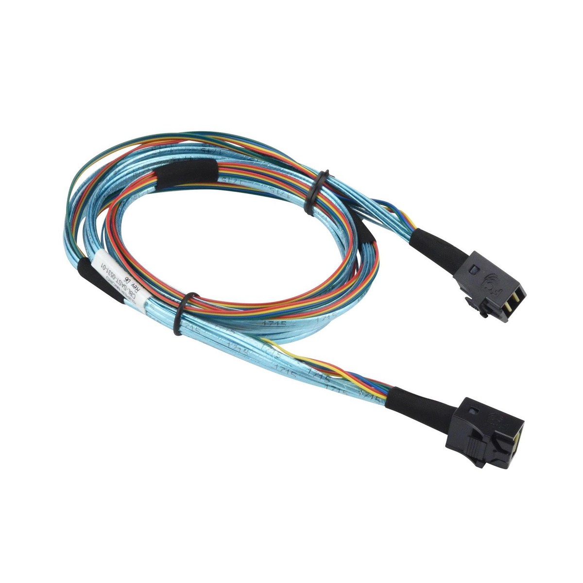 CableDeconn Câble interne HD Mini SAS (SFF-8643) vers 4 disques durs SATA (cible) (1 m