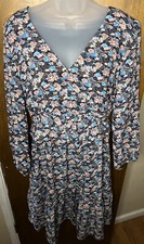 J. Crew Floral Rose v neck Peplum Print dress New Tags NWT size 10