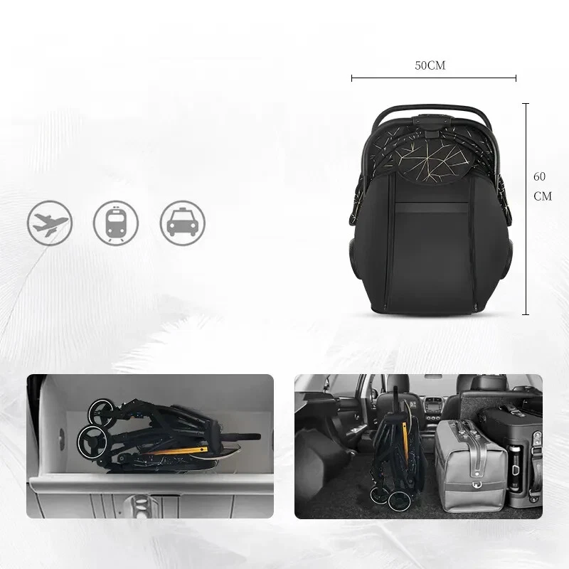 Cochecito plano plegable ligero para bebés y niños pequeños Foto 3 de 4