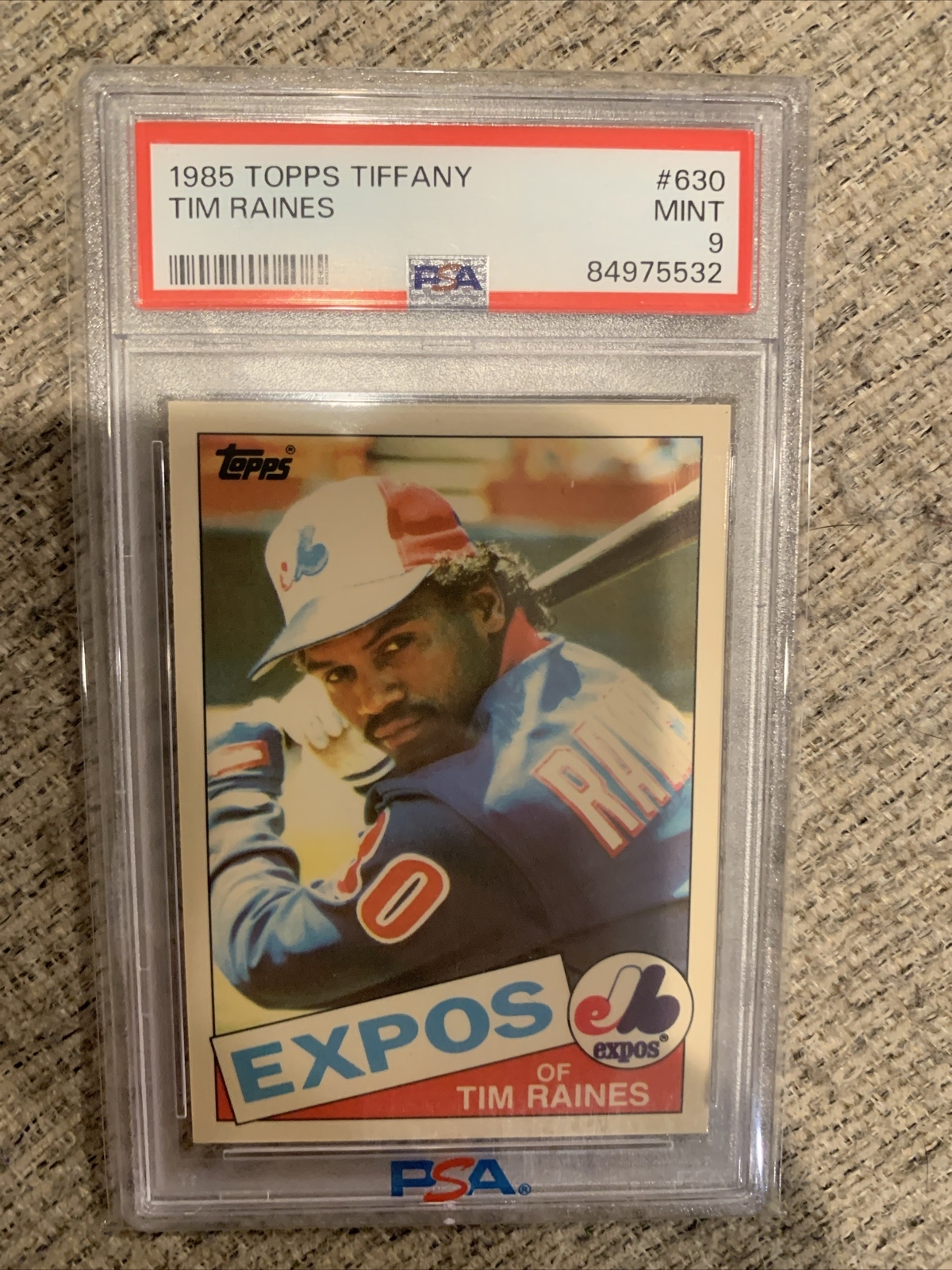 1985 Topps Tiffany #630 Tim Raines - PSA 9