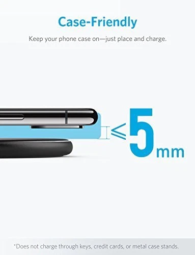 Anker PowerPort Wireless 5 Pad, 5W Standard Qi-Certified Ultra Slim Wireless - Image 3 of 4