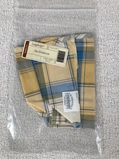 Longaberger RETIRED 2004 Cornflower Plaid SMALL Desk Top Basket Liner - NEW