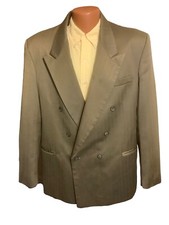 Raffinati Gold Blazer Men s Double Breast Olive green Chest 43 Length 32.5 USA