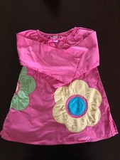 Mini Boden girls 3-4 multi color long sleeve flower applique dress ref 1008