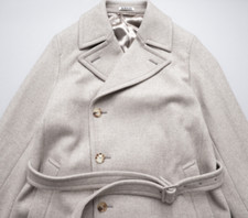 Auralee Light Melton Double-breasted Coat / Top Beige Size 3