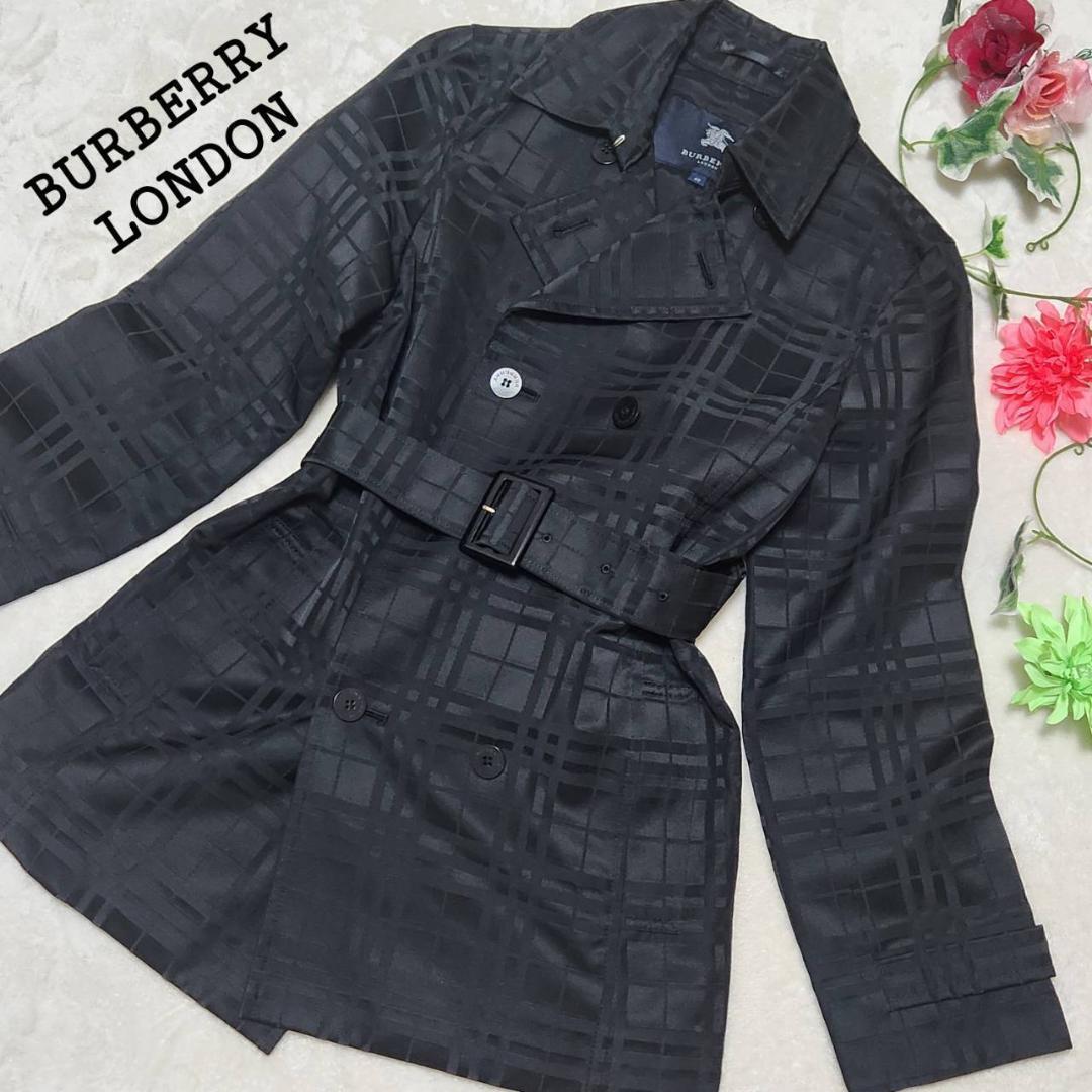 Burberry Nova Check London Trench Coat Belt Black m2_1118