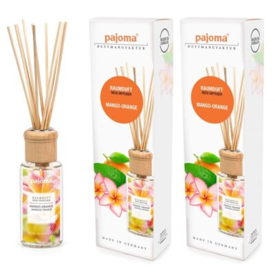 Raumduft Mango-Orange 2 x 100 ml Pajoma Raumduftdiffuser Lufterfrischer Set