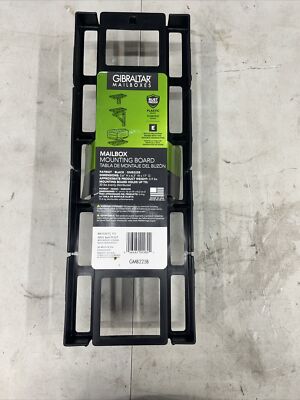 Gibraltar Rust Proof Plastic Patriot Mailbox Mounting Board Black GMB225B Post