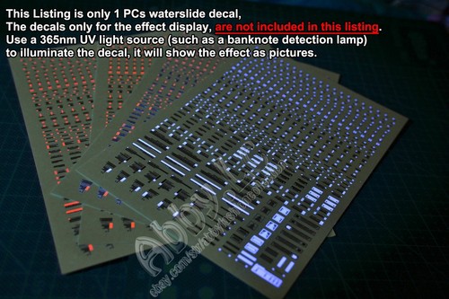 for MG 1/100 Full Mechanics UV-Light Reactive Water Slide Decal Sticker ...
