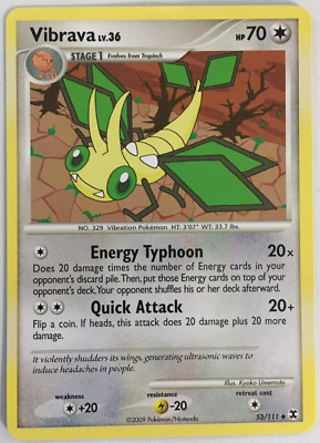 POKEMON VIBRAVA LV.36 53/111 RISING RIVALS UNCOMMON NEAR MINT