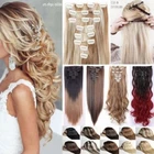 US Real Thick 8Pcs 18Clips Clip in Full Head Hair Extensions As Remy Human Hair