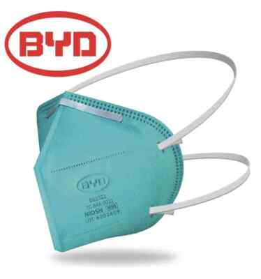 100 - BYD Genuine N95 Particulate Respirator Disposable Masks NIOSH Approved NEW