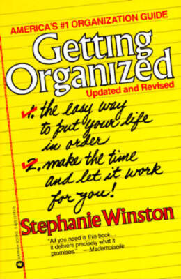 Getting Organized - Paperback By Stephanie Winston - ACCEPTABLE