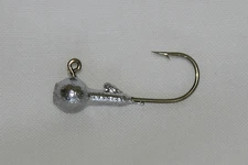 25 pk 1/8 oz Round Head Crappie Walleye Fishing Jigs Bronze Aberdeen Hooks