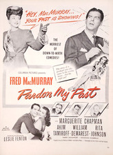 PRINT AD Pardon My Past Movie 1945 10.5x13 Fred MacMurray Marguerite Chapman