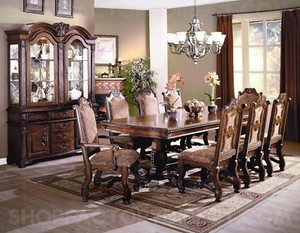 Neo Renaissance Formal Dining Room Furniture Set With Optional