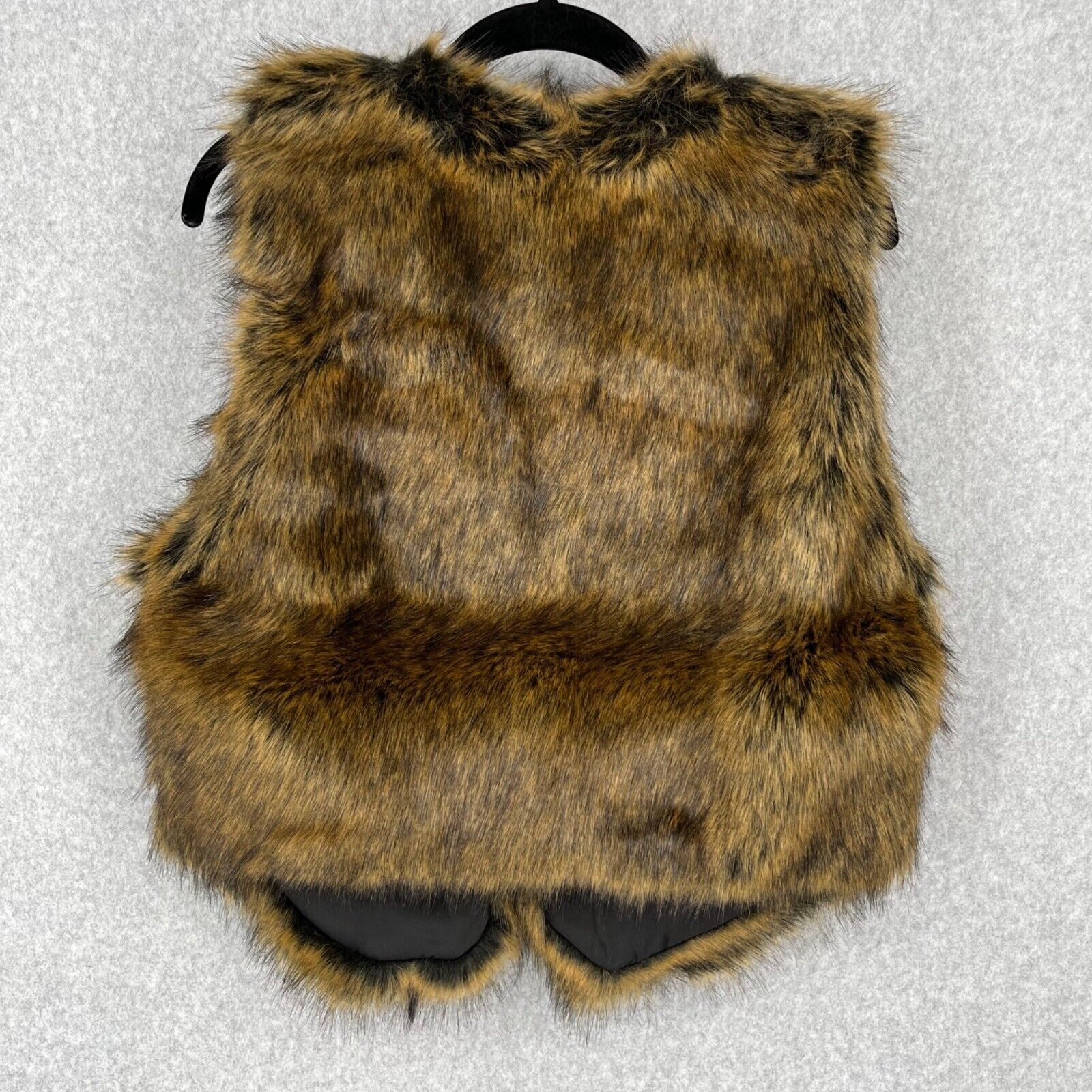 Raga Anthropologie Faux Fur Vest Size S Tan Black… - image 2