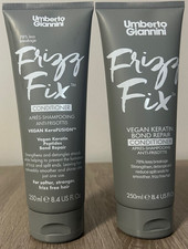 2 X UMBERTO GIANNINI FRIZZ FIX VEGAN KERATIN BOND REPAIR CONDITIONER 250ML