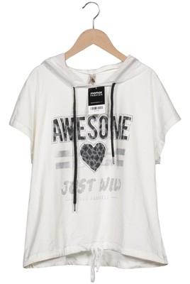 tredy T-Shirt Damen Shirt Kurzärmliges Oberteil Gr. 3XL Baumwolle Weiß #68y7n22