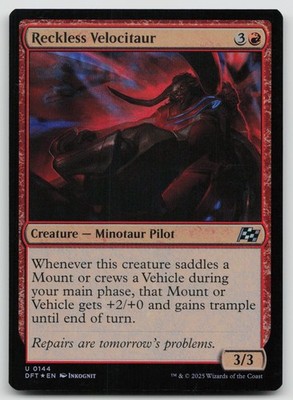 RECKLESS VELOCITAUR - 144 - Foil - NM - Aetherdrift - MTG