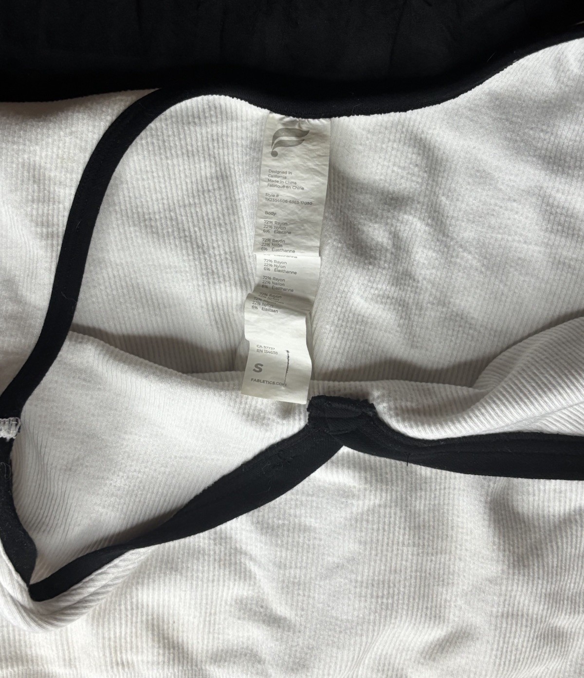 Fabletics Cropped Ribbed Compression Top – White/… - image 4