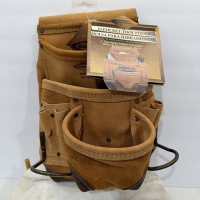 McGuire-Nicholas 689MB 10-Pocket Pro Carpenter Tool Pouch Tan Top Grain Cowhide