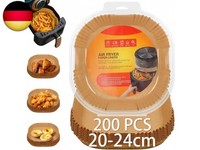 Backpapier FüR HeißLuftfritteuse 20-24Cm, 200 StüCk Airfryer Backpapier Eckig, A
