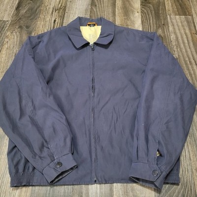 Robert Comstock Expedition Jacket Men's Size L Blue Full Zip Distressed