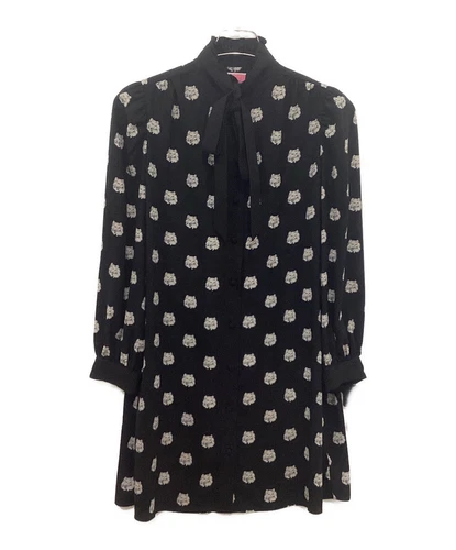 Kate Spade cat dot shirt dress XS black Near Mint