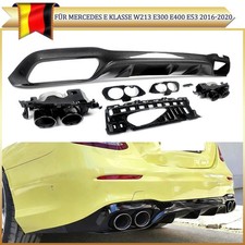 Sport Heckdiffusor mit Endrohren Carbon für Mercedes E Klasse W213 Limo ab 16-23 Sport Heckdiffusor mit Endrohren Carbon für Mercedes E Klasse W213 Limo ab 16-23