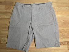 Uniqlo Mens Chino Dress Shorts Blue Stripe Size 32 inch