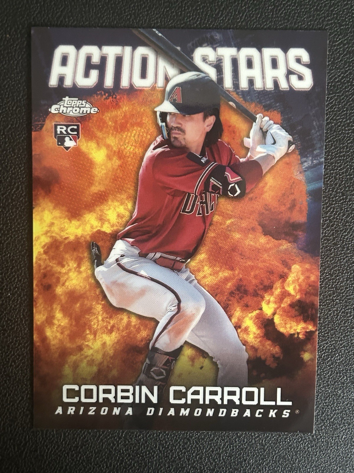2023 Topps Chrome Update Corbin Carroll Action Stars Refractor RC Diamondbacks
